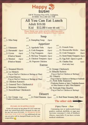 Menu photo 3 Happy Sushi Lexington, KY Menu photo 3 Happy Sushi Lexington, KY