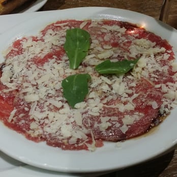Alta Taberna Paco Meralgo - Delicious thinly sliced Veal carpaccio with shredded cheese on top - Tapas/Small Plates Near Me - Barcelona, B Alta Taberna Paco Meralgo - Delicious thinly sliced Veal carpaccio with shredded cheese on top - Tapas/Small Plates Near Me - Barcelona, B