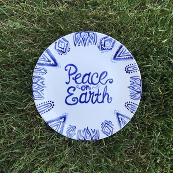 Color Me Mine - I painted this at Color Me Mine in Hamilton and gave it away as a holiday gift - Paint-Your-Own Pottery Near Me - Princeton, New Jersey