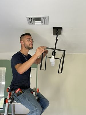 Light Fixture Installation - Whether you need a light fixture, chandelier, ceiling fan, or all of the above installed, Handyman Moe is your go to stop for all of your Handyman needs. And.....People LOVE US on Yelp! Light Fixture Installation - Whether you need a light fixture, chandelier, ceiling fan, or all of the above installed, Handyman Moe is your go to stop for all of your Handyman needs. And.....People LOVE US on Yelp!