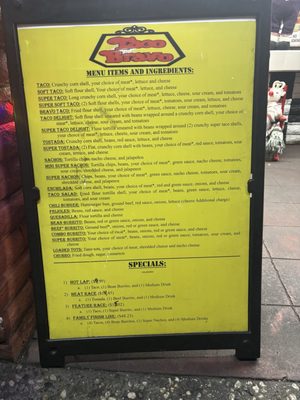Menu photo 5 Taco Bravo Campbell, CA