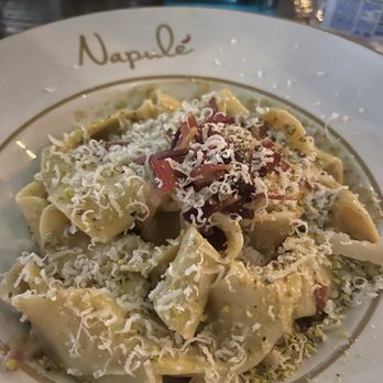 Napule - Fettuccine Alfredo with speck and pistachio - Pizza Near Me - Sarasota, Florida