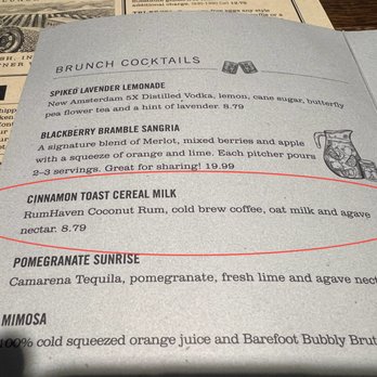 First Watch - Cinnamon Toast Cereal Milk - Breakfast & Brunch Near Me - Phoenix, Arizona