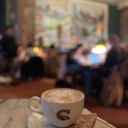 Conwell Hall - 12oz Latte (~$6) with Housemade Lavender (+$1.50)