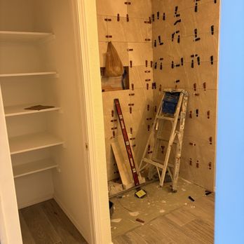 Master Crafter Tile & Bath - During construction, closet, shower area - General Contractors Near Me - Flower Mound, Texas