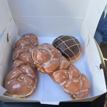 Caroline's Donuts - Boston creme and glazed twist - Donuts Near Me - New York, New York