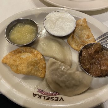 Veselka - Goat cheese pierogies and meat pierogies - Ukrainian Near Me - New York, New York Veselka - Goat cheese pierogies and meat pierogies - Ukrainian Near Me - New York, New York