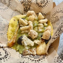 Pork belly taco
