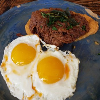 Esther's Kitchen - Country fried steak with biscuit, fried eggs, prosciutto gravy. - Italian Near Me - Las Vegas, Nevada