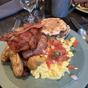 Fielding's - Scrambled eggs with fingerling potatoes - Breakfast & Brunch Near Me - Bozeman, Montana Fielding's - Scrambled eggs with fingerling potatoes - Breakfast & Brunch Near Me - Bozeman, Montana