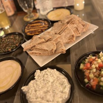 Koshari Mama - Mezze Platter - you pick 3, we pick 3 - Egyptian Near Me - Somerville, Massachusetts Koshari Mama - Mezze Platter - you pick 3, we pick 3 - Egyptian Near Me - Somerville, Massachusetts