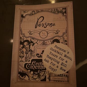 Persona - Cute menu!!! Also for purchase - Cocktail Bars Near Me - San Francisco, California Persona - Cute menu!!! Also for purchase - Cocktail Bars Near Me - San Francisco, California