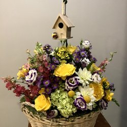 Bouquets in Bloom - A summer garden complete with bird house (can be designed without the bird house too).