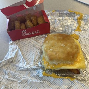 Chick-fil-A - Bacon, Egg & Cheese Biscuit with Hash Browns - Fast Food Near Me - Panama City, Florida Chick-fil-A - Bacon, Egg & Cheese Biscuit with Hash Browns - Fast Food Near Me - Panama City, Florida