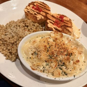 J. Alexander's - Crab Cake Dinner with Cous Cous and Mac N Cheese - Steakhouses Near Me - Memphis, Tennessee J. Alexander's - Crab Cake Dinner with Cous Cous and Mac N Cheese - Steakhouses Near Me - Memphis, Tennessee