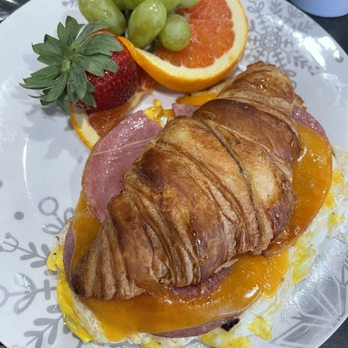 Caffe Di Famiglia - Pork roll egg cheese on croissant - Coffee & Tea Near Me - Belmar, New Jersey