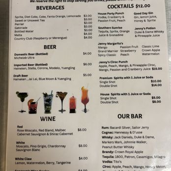 Jenny's Eat Drink Socialize - Drink Menu - Breakfast & Brunch Near Me - Orlando, Florida