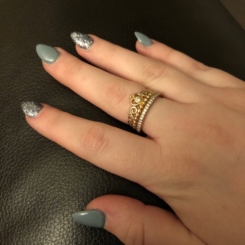 Pretty Nails & Spa - Acrylic gel color mini stilettos - Nail Salons Near Me - Parsippany, New Jersey