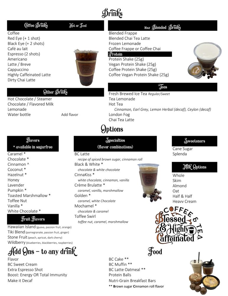 Blessed & Highly Caffeinated Logo