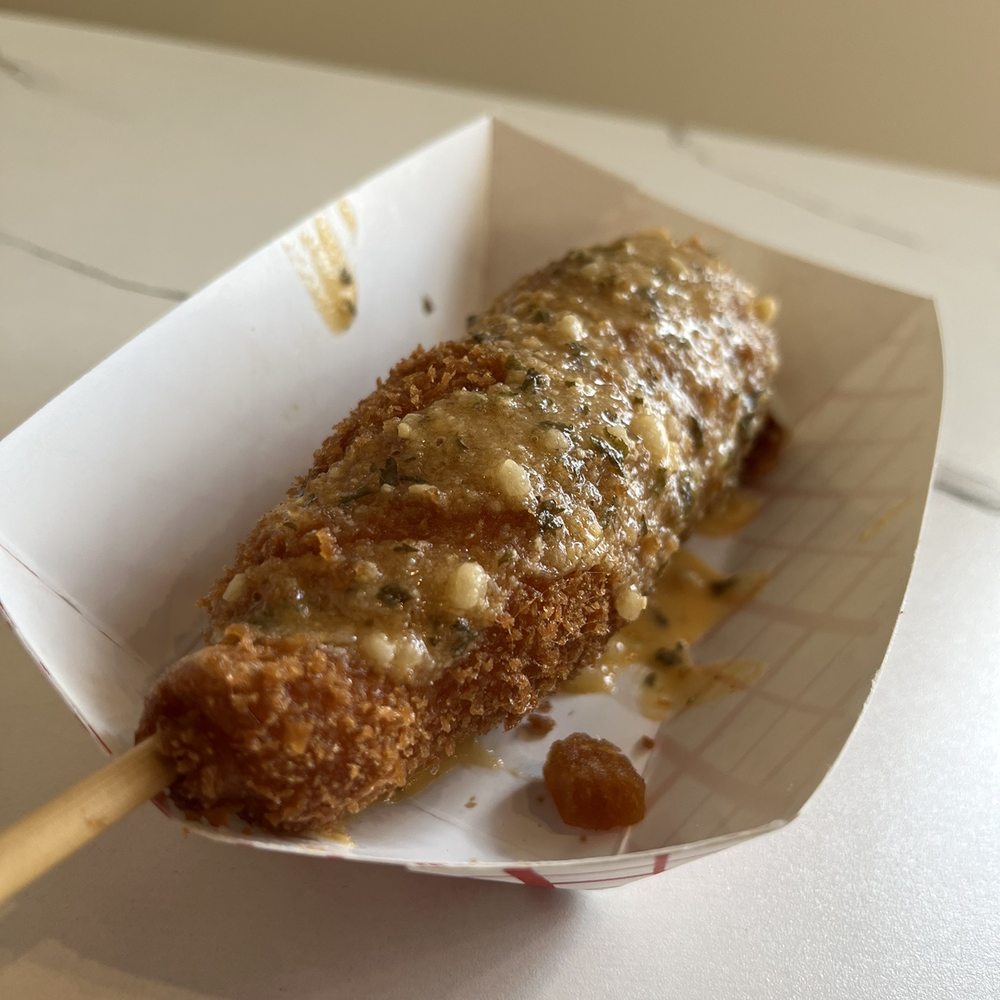 CrunCheese - Mozz/ hot dog with garlic parm sauce - Hot Dogs Near Me - Minneapolis, Minnesota CrunCheese - Mozz/ hot dog with garlic parm sauce - Hot Dogs Near Me - Minneapolis, Minnesota