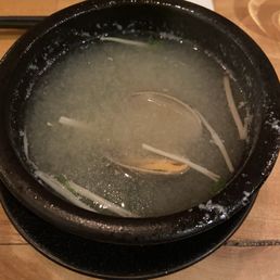 Clam & mushroom soup with marin based Clam & mushroom soup with marin based