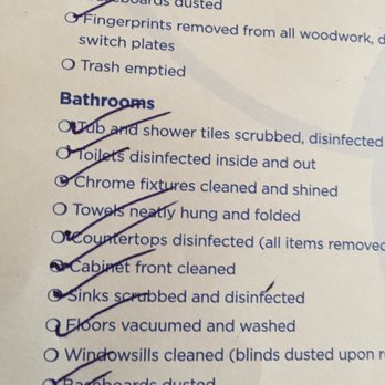 MaidPro - Checking off incomplete items - Home Cleaning Near Me - Baltimore, Maryland MaidPro - Checking off incomplete items - Home Cleaning Near Me - Baltimore, Maryland