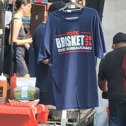 Clarendon Day in Sept. 2024. They were selling Brisket 2024 like a Presidential campaign shirt. Thought about it, but more $ than I wanted Clarendon Day in Sept. 2024. They were selling Brisket 2024 like a Presidential campaign shirt. Thought about it, but more $ than I wanted