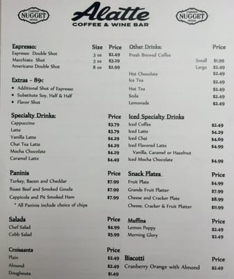 Menu photo 6 Alatte Coffee & Wine Bar Carson City, NV