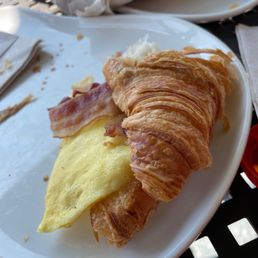 Bacon egg croissant.