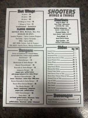 Menu photo 3 Shooters Manteca, CA