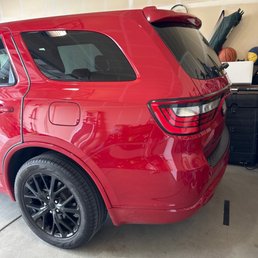 Repaired area of vehicle