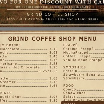 Grind Coffee Shop - Good menu - Delis Near Me - San Diego, California Grind Coffee Shop - Good menu - Delis Near Me - San Diego, California