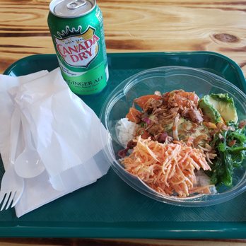 JJ'S Poke - Salmon with spicy crab salad, seaweed, avocado, Hawaiian sauce, and some other things. It was delicious. - Hawaiian Near Me - Edina, Minnesota