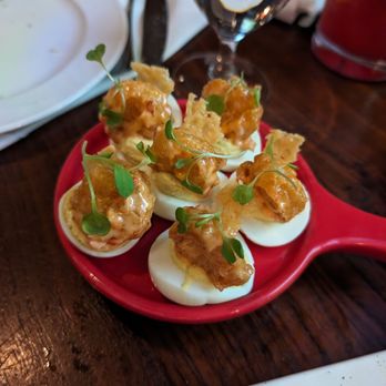 Steak 48 - Crispy shrimp deviled eggs - Steakhouses Near Me - Chicago, Illinois Steak 48 - Crispy shrimp deviled eggs - Steakhouses Near Me - Chicago, Illinois