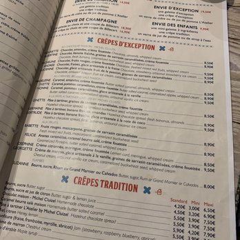 L'Atelier - Artisan Crêpier - Menu - Creperies Near Me - Paris, 75