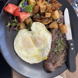 Steak and eggs