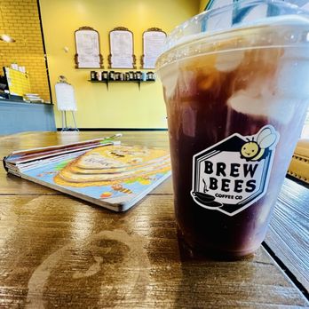 Brew Bees Coffee - Inside the cafe with my cold brew - Coffee & Tea Near Me - Upland, California
