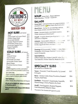 Menu photo 1 Patroni's Ocean City, NJ Menu photo 1 Patroni's Ocean City, NJ