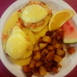 Cameron's Lobster House - Lobster egg benedict. Great breakfast to start the day.