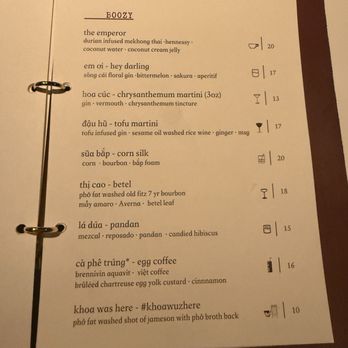 Phocific Standard Time - Menu - Vietnamese Near Me - Seattle, Washington