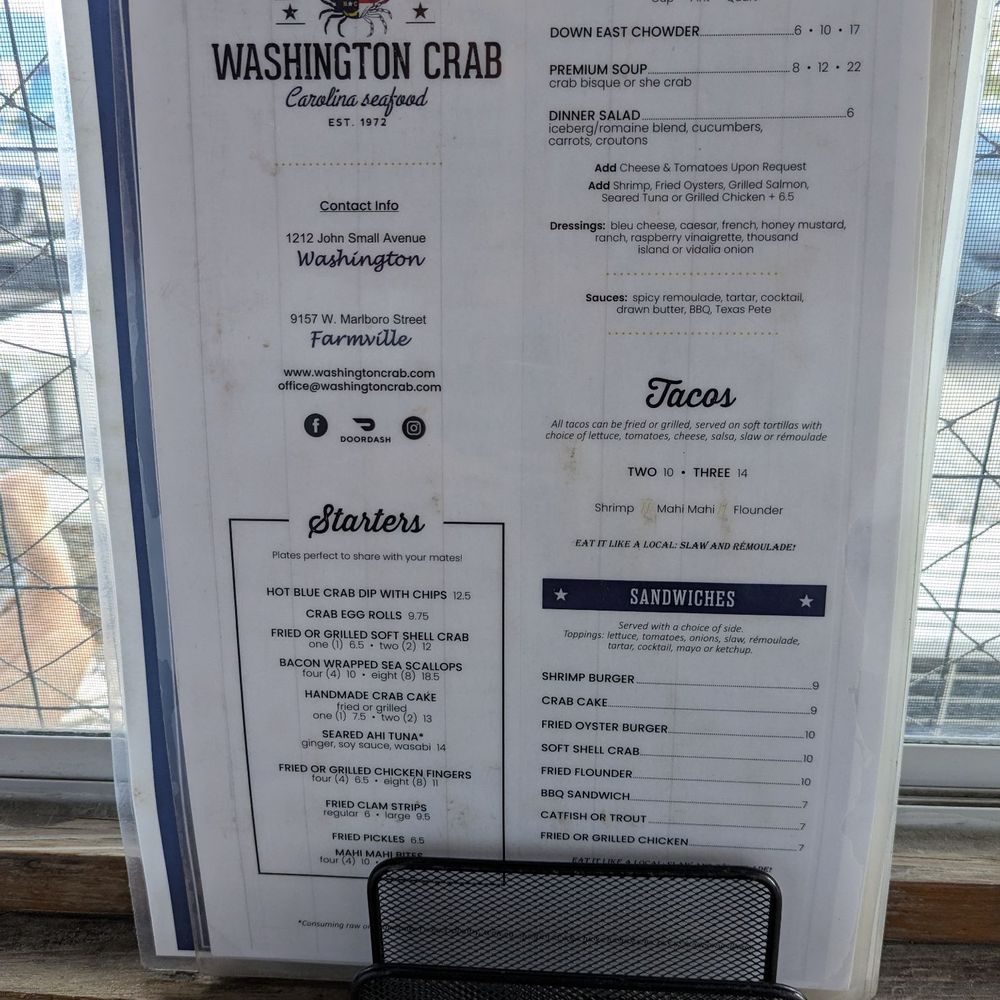 Washington Crab - Washington - Seafood Near Me - Washington, North Carolina Washington Crab - Washington - Seafood Near Me - Washington, North Carolina