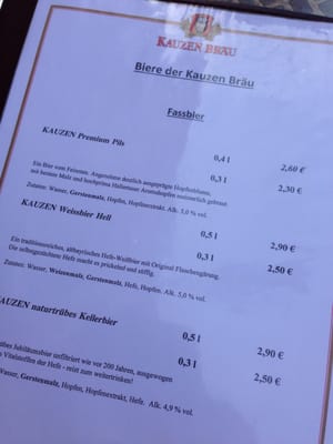 Menu photo 2 Zum Kauzen Ochsenfurt, BY