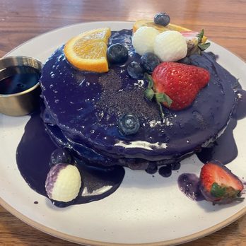 The Hideout Kitchen - Ube pancakes - New American Near Me - Lafayette, California The Hideout Kitchen - Ube pancakes - New American Near Me - Lafayette, California