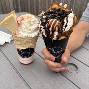 Bella's Creamery - Strawberry cheesecake, milkshake and Oreo bubble waffle - Ice Cream & Frozen Yogurt Near Me - Warwick, Rhode Island Bella's Creamery - Strawberry cheesecake, milkshake and Oreo bubble waffle - Ice Cream & Frozen Yogurt Near Me - Warwick, Rhode Island