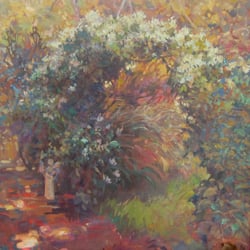 Catherine M Elliott - ''Garden Arch'' 336x36 oil on linen~ available