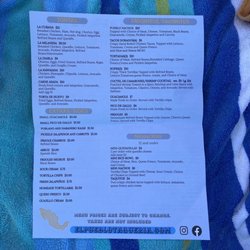 El Pueblo Taquera 2 - Menu