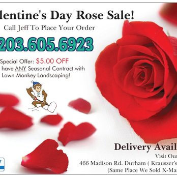 Lawn Monkey Landscaping - valentine's day rose sale - Landscaping Near Me