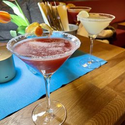 Strawberry and lime margaritas
