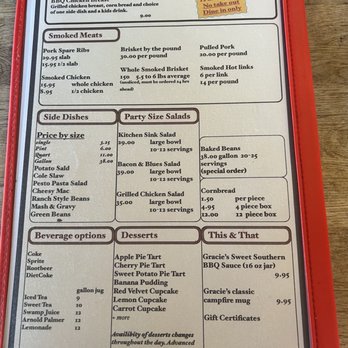 Gracie's - Menu - Barbeque Near Me - Vallejo, California Gracie's - Menu - Barbeque Near Me - Vallejo, California