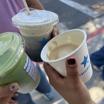 Miopane - Matcha while milk . Cortado . Black sesame latte - Bakeries Near Me - Pasadena, California